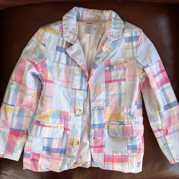 Gymboree Madras Plaid Easter spring Boys Blazer and Blue Oxford Button-down - Picture 2 of 7